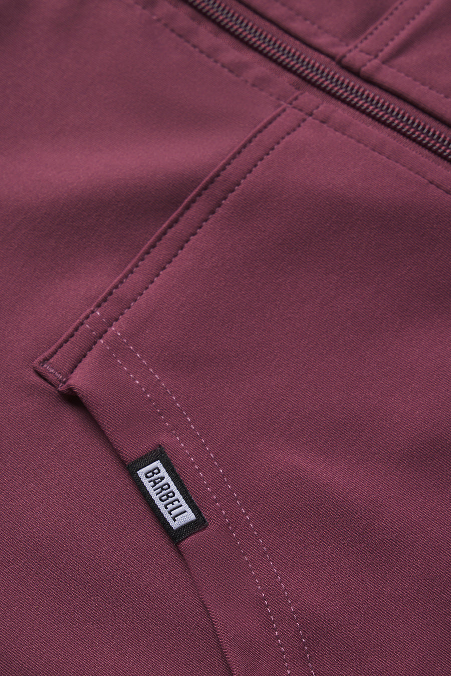 Stealth Hoodie Full Zip - Currant - photo from pocket #color_currant