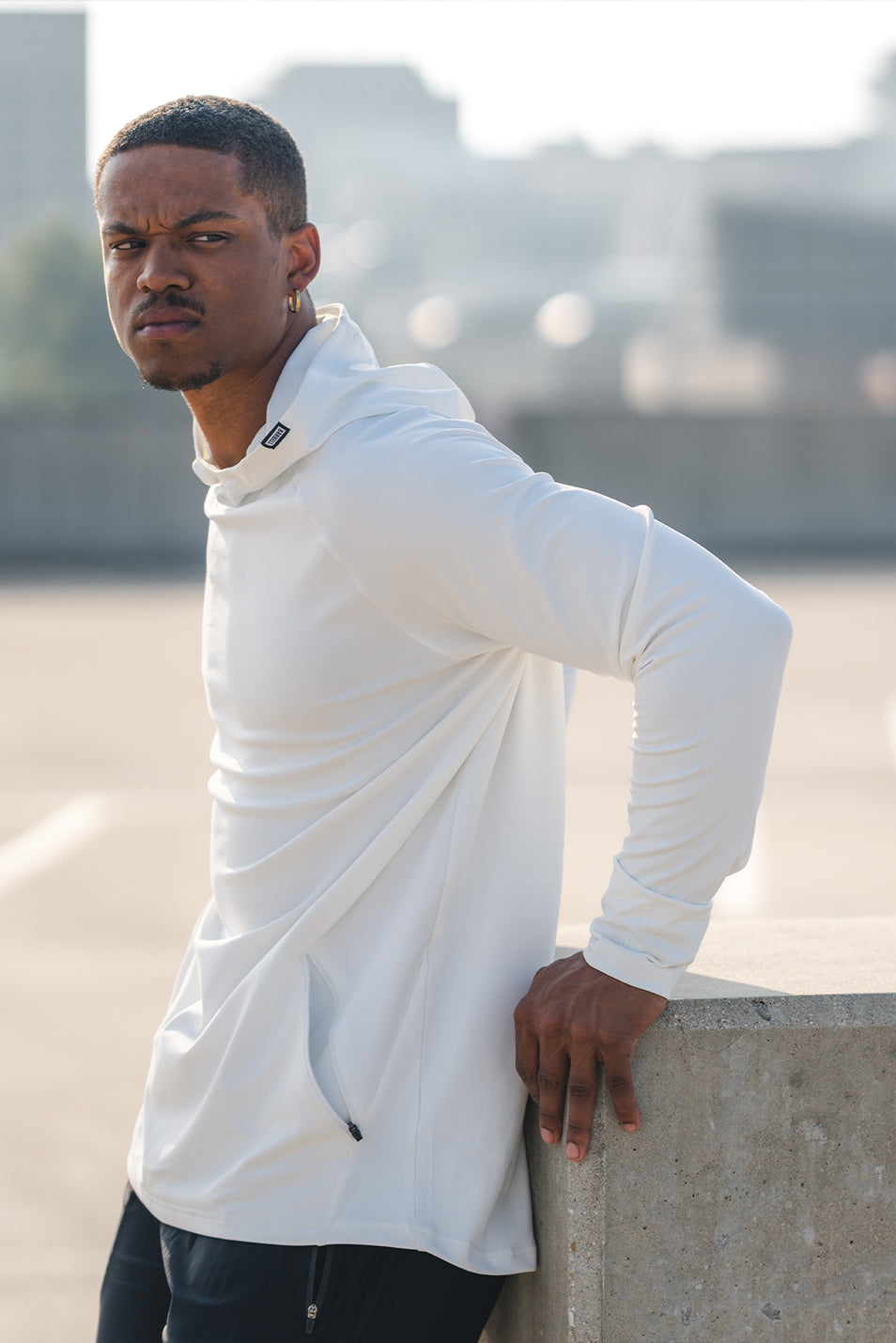 Stealth Hoodie - Bone - photo from lifestyle #color_bone