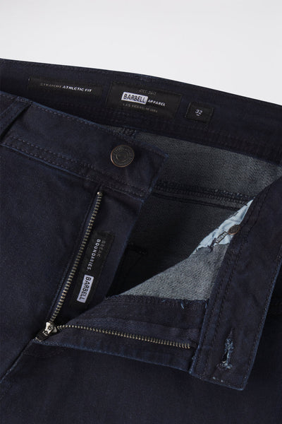 Straight Athletic Fit Jeans 2.0 - Dark Rinse - photo from front zipper detail #color_dark-rinse