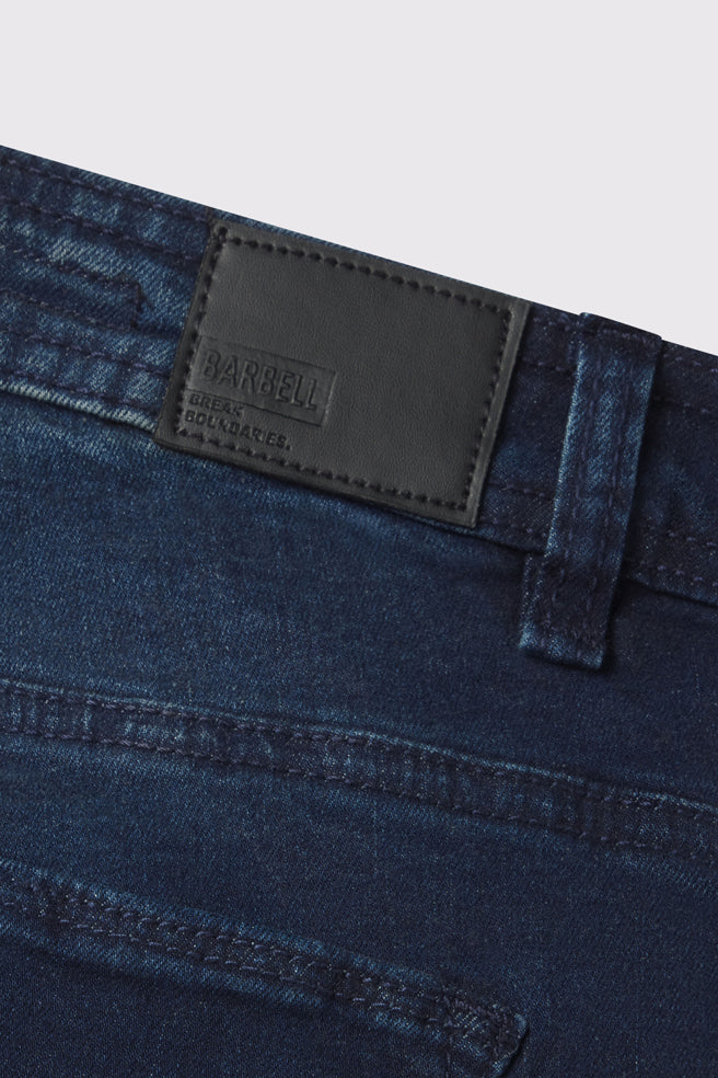 Mens Straight Athletic Fit Jeans 2.0 -Medium Distressed - photo from patch detail #color_medium-distressed