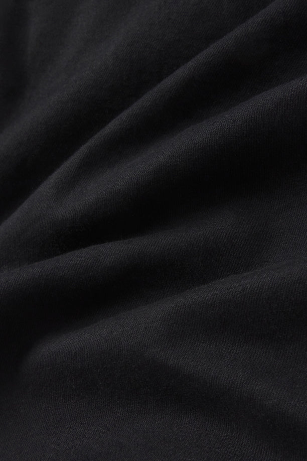 Mens Straight Athletic Fit Jeans 2.0 -Black - photo from fabric detail #color_black