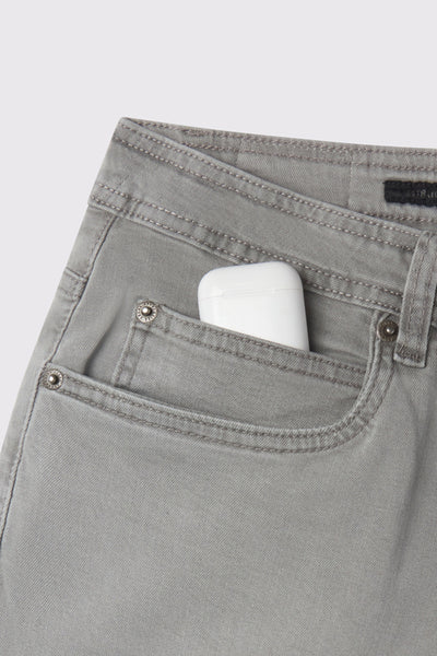 Mens Relaxed Athletic Fit Jeans 2.0 -Cement - photo from detail flat lay #color_cement