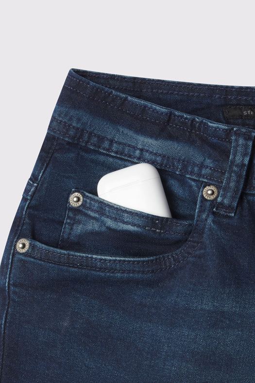 Straight Athletic Fit Jeans 2.0 - Medium Distressed - photo from front pocket detail #color_medium-distressed