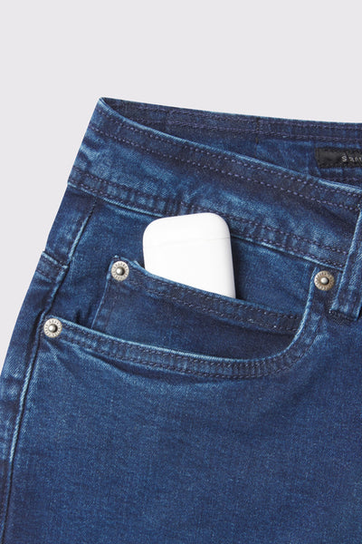 Straight Athletic Fit Jeans 2.0 - Medium Wash - photo from front pocket detail #color_medim-wash