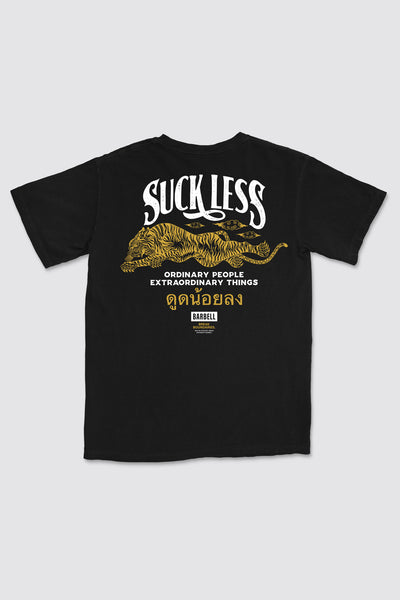 Suck Less Heritage Tee - Black - photo from back #color_black