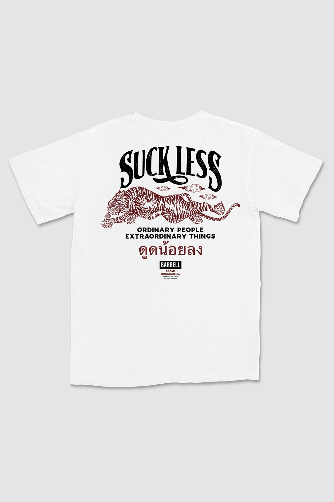Suck Less Heritage Tee - White - photo from back #color_white