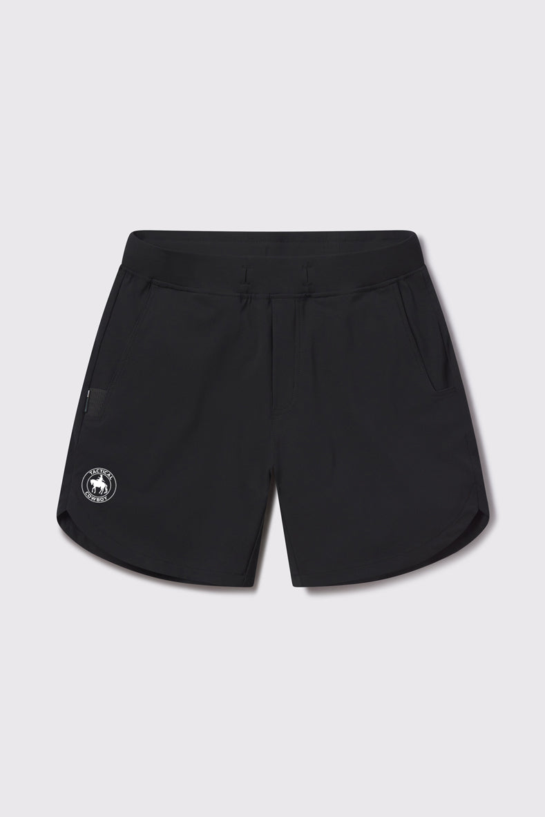 Adapt Short - Black - photo from front flat lay 7 inch #color_black