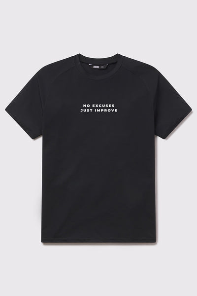 Telander Ultralight Tech Tee - Black - photo from front flat lay #color_black