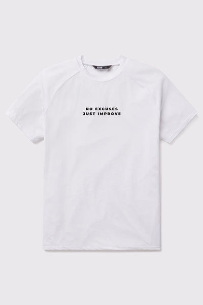 Telander Ultralight Tech Tee - White - photo from front flat lay #color_white