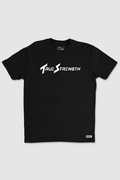 True Strength Tee - Black - photo from front flat lay #color_black