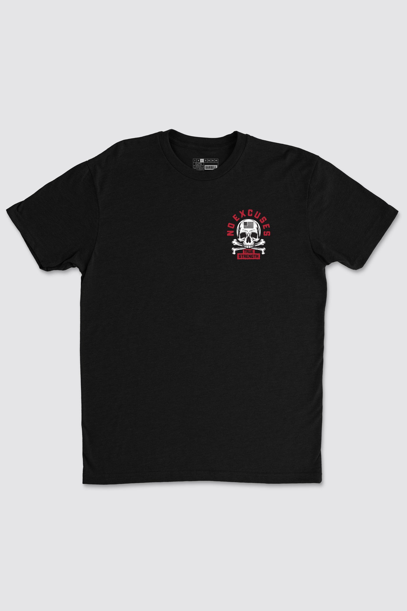No Excuses Tee - Black - photo from front flat lay #color_black