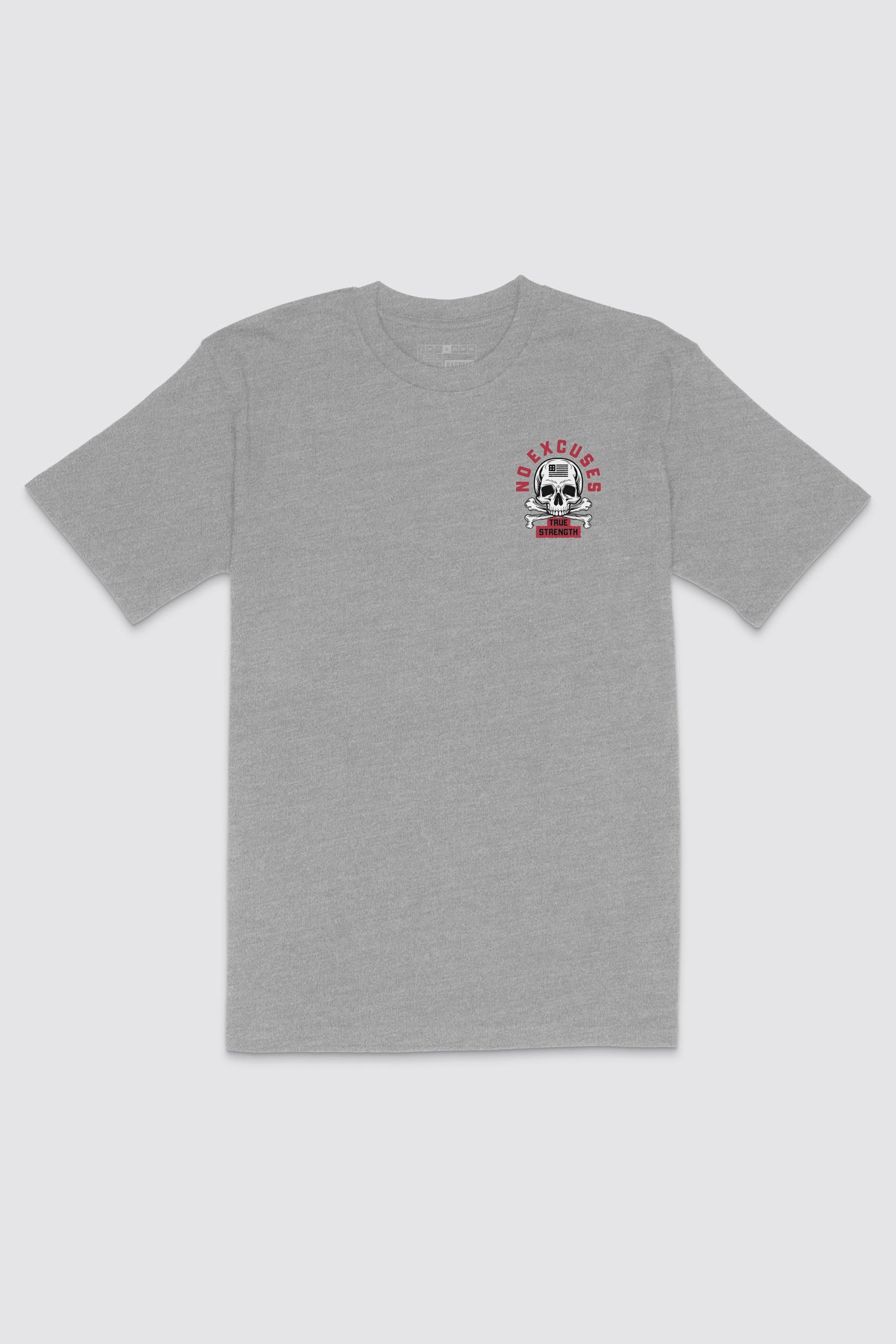 No Excuses Tee - Gray - photo from front flat lay #color_gray