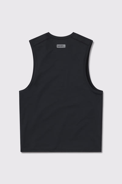 Ultralight Muscle Tank - Black - photo from back flat lay #color_black