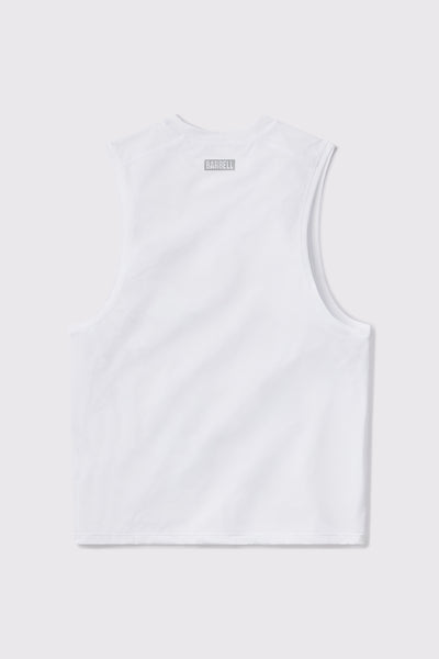 Ultralight Muscle Tank - White - photo from back flat lay #color_white
