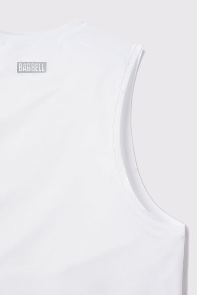 Ultralight Muscle Tank - White - photo from detail flat lay #color_white
