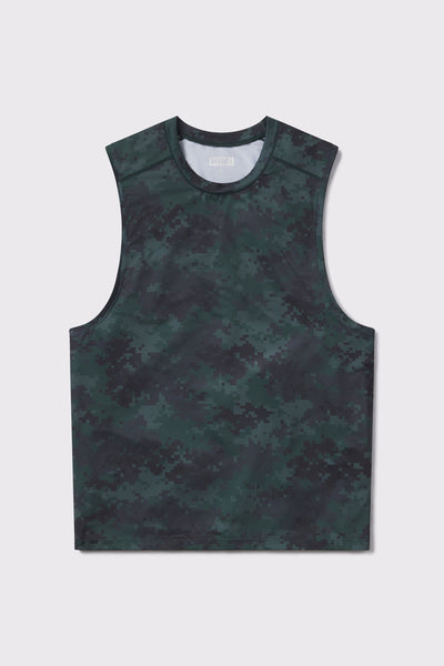Ultralight Muscle Tank - Woodland - photo from front flat lay #color_woodland