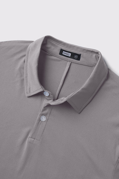Ultralight Polo -Gray - photo from front button detail #color_gray