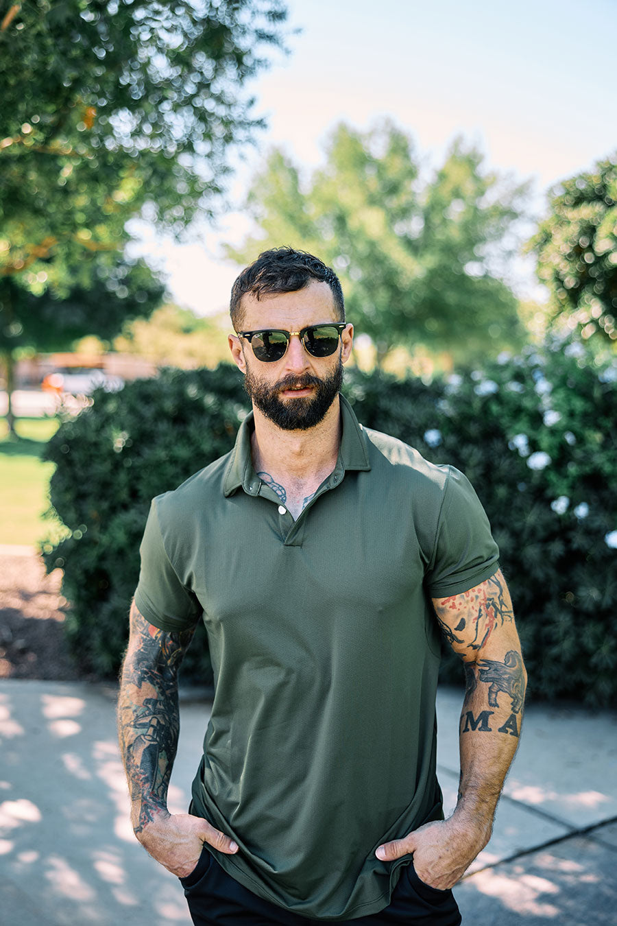 Ultralight Polo - Olive - photo from lifestyle #color_olive