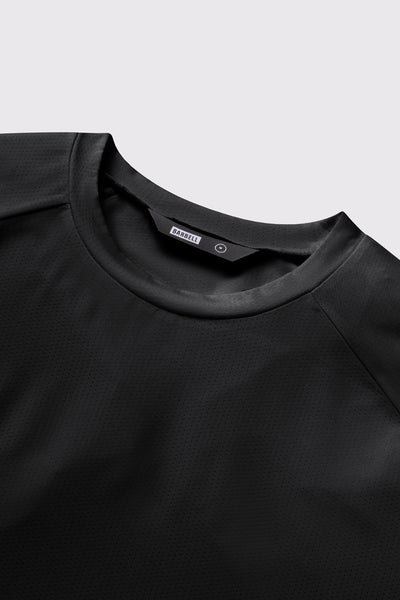 Ultralight Tech Tee - Black - photo from collar #color_black