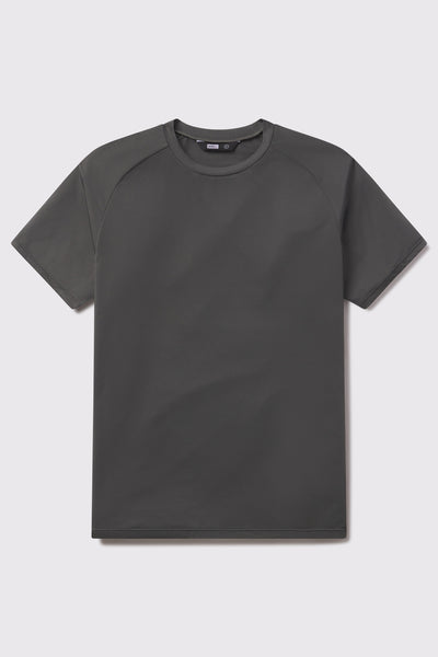 Ultralight Tech Tee - Charcoal - photo from back flat lay #color_charcoal