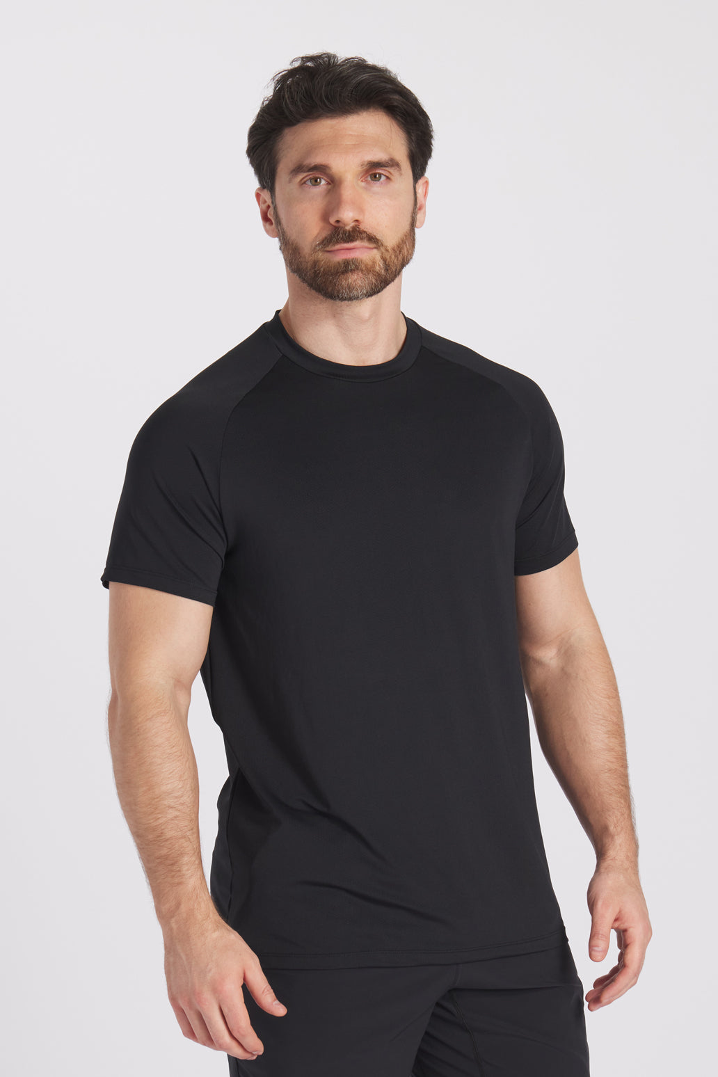 Ultralight Tech Tee - Black - photo from front in focus #color_black