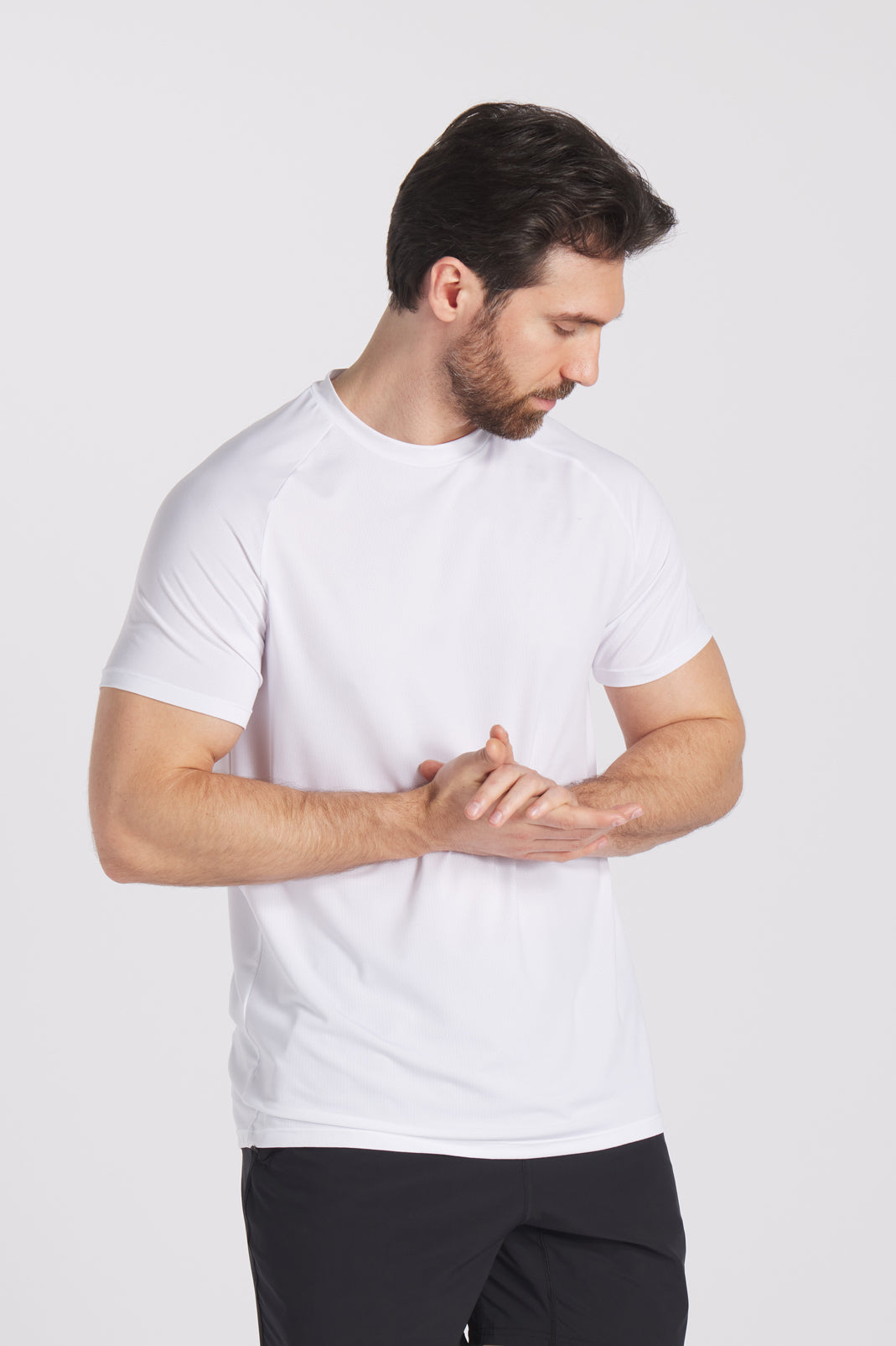 Ultralight Tech Tee - White - photo from front in focus #color_white
