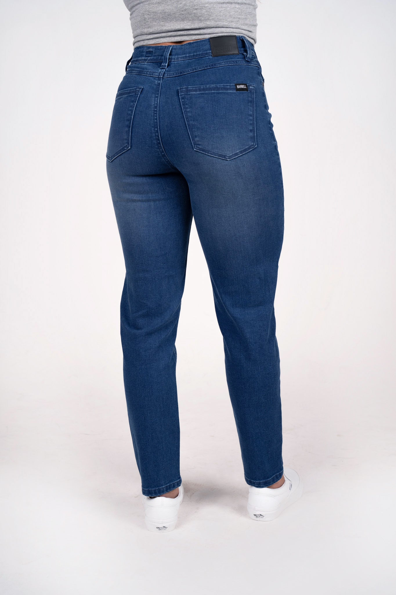 Womens Athletic Fit Mom Jeans - Dark Indigo - photo from back in focus #color_dark-indigo
