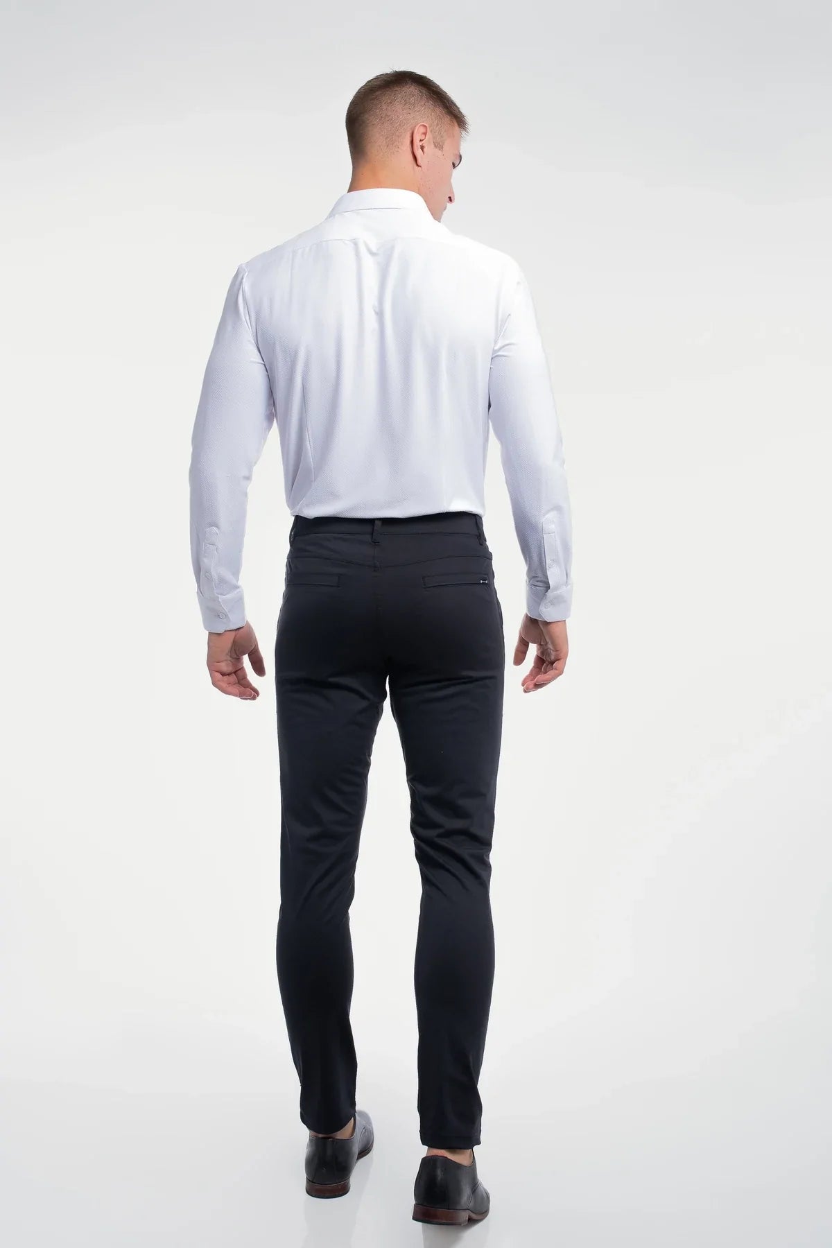 Anything Chino Slim - Black - photo from back #color_black