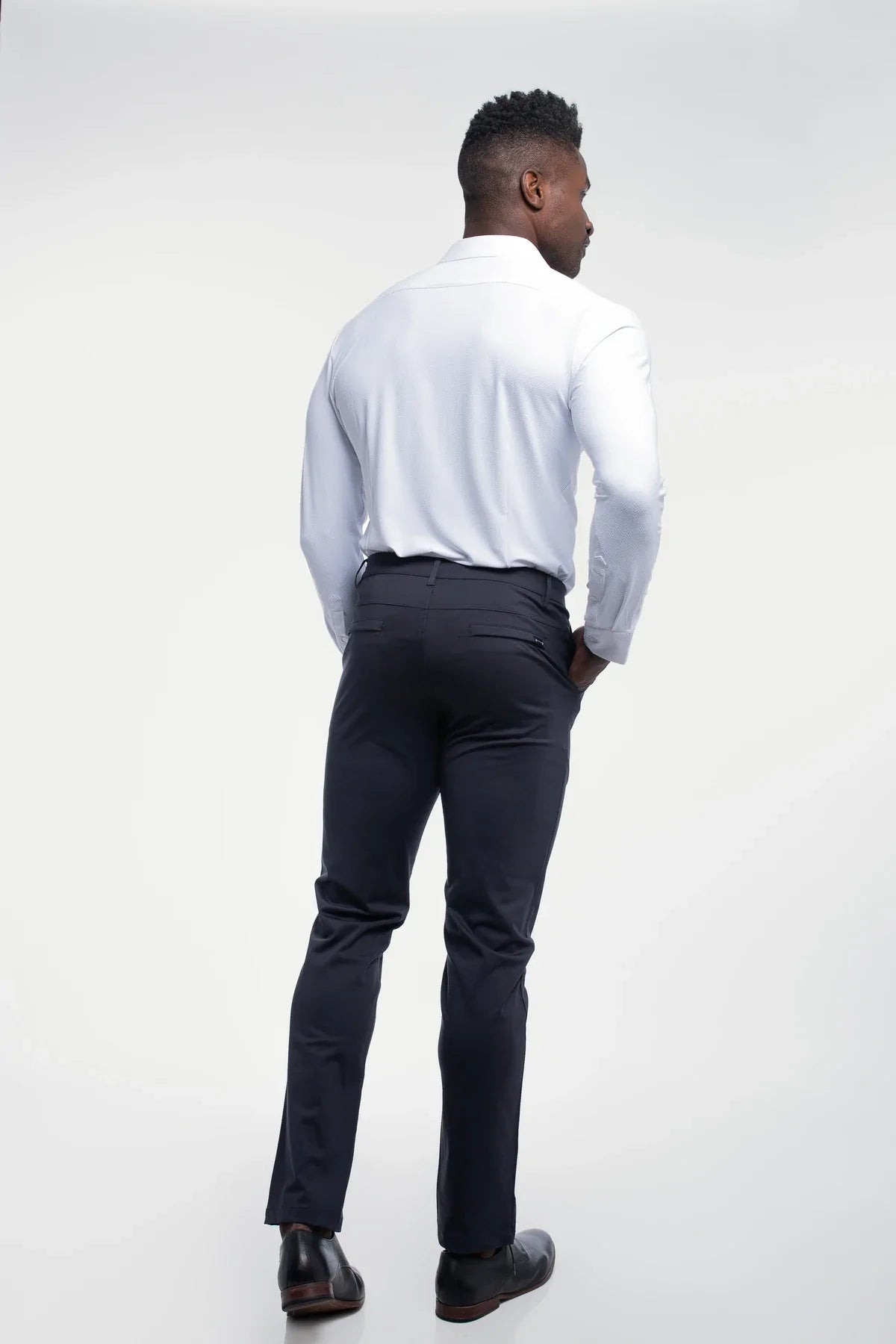 Anything Chino Straight - Navy - photo from back #color_navy