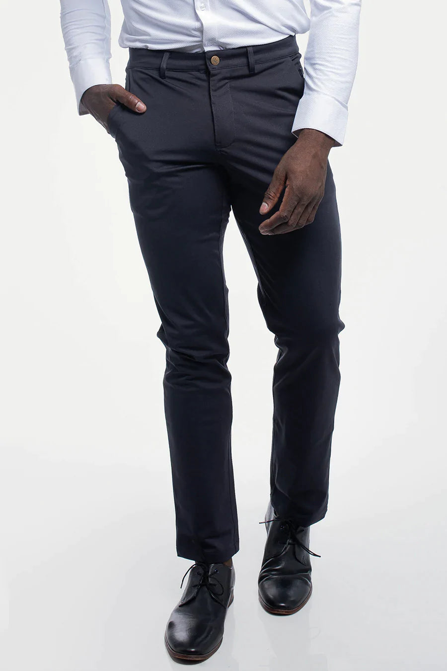 Anything Chino Straight - Navy - photo from front in focus #color_navy