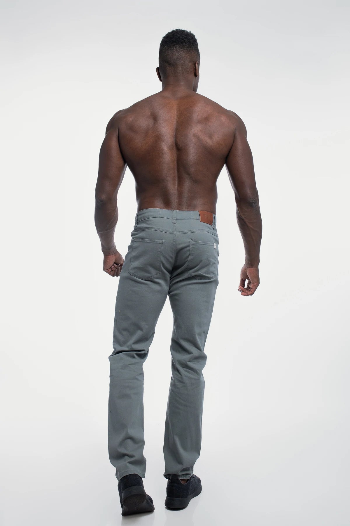 Athletic Fit Chino Pant  - Ash - photo from back #color_ash