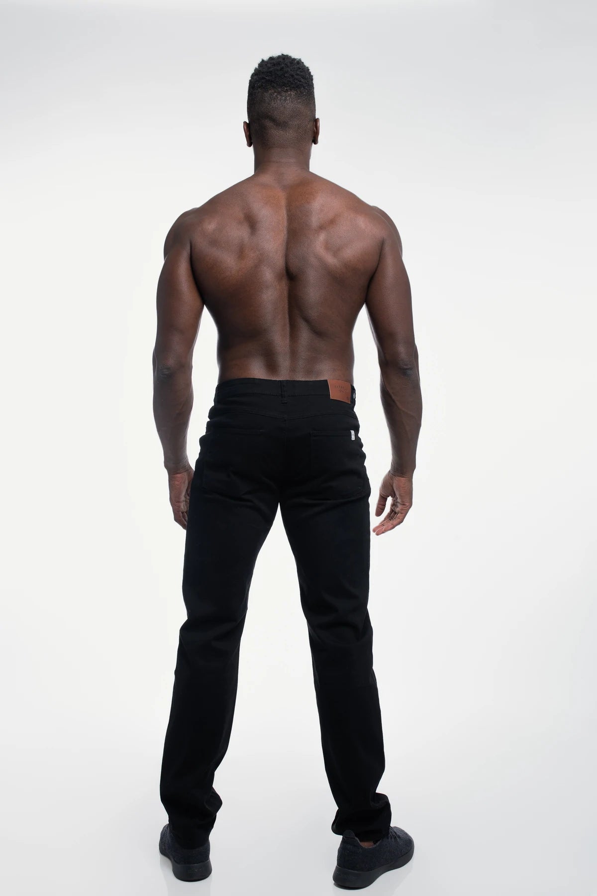 Athletic Fit Chino Pant  - Black - photo from back #color_black