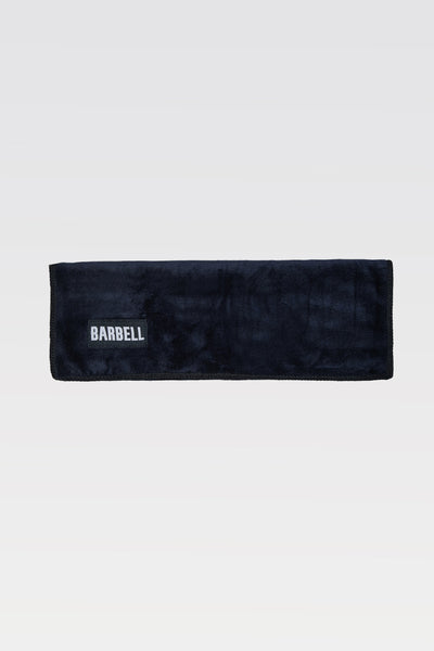 Barbell Gym Towel - Black - photo from front #color_black