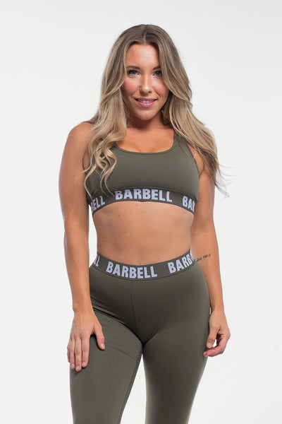 Barbell Sports Bra - Rifle - photo from front #color_rifle