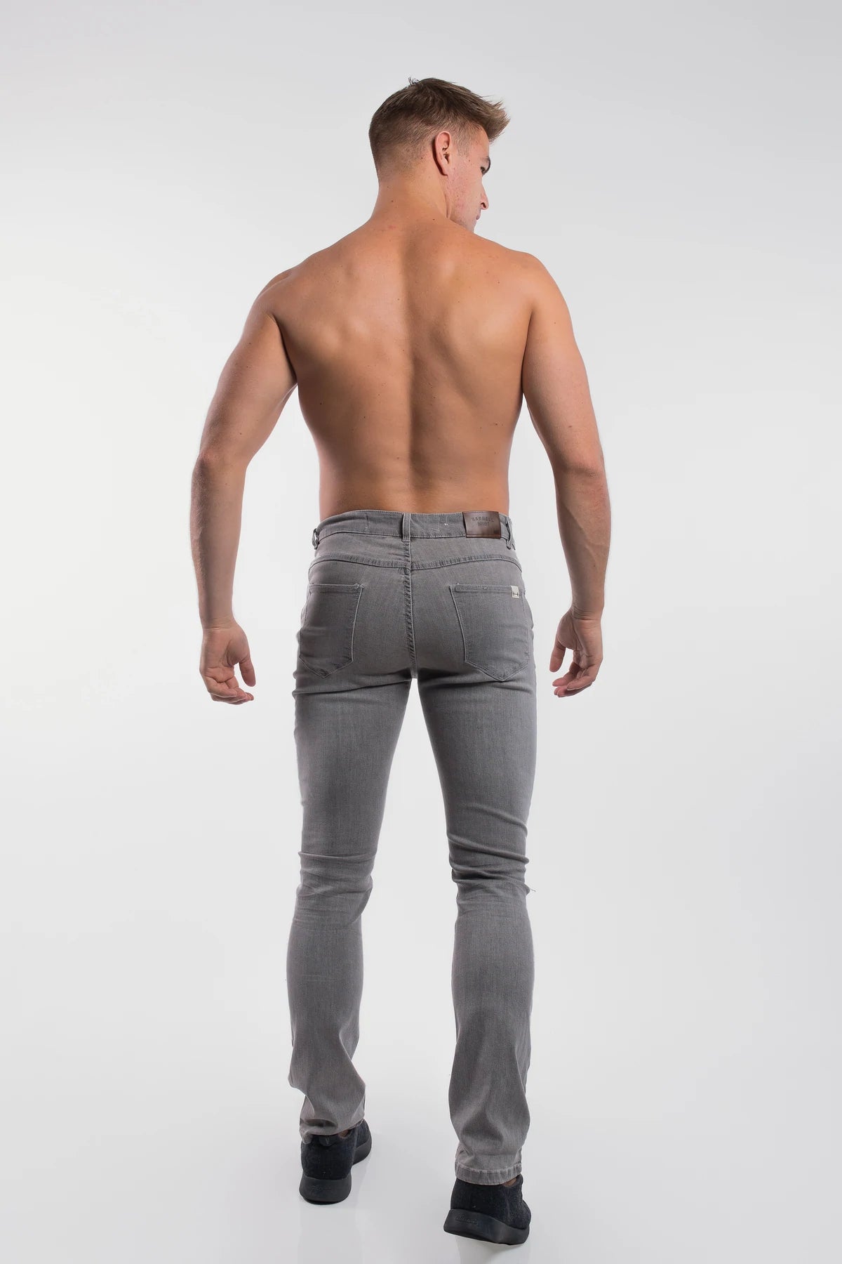 Boot Cut Athletic Fit  - Cement - photo from back #color_cement