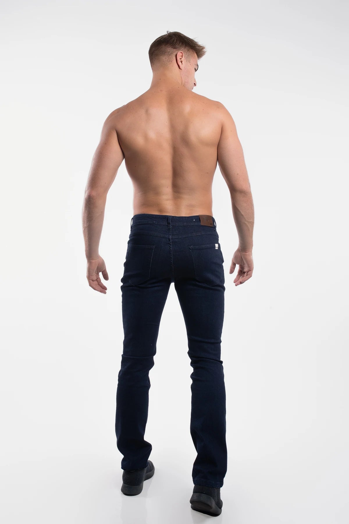 Boot Cut Athletic Fit  - Dark Rinse - photo from back #color_dark-rinse