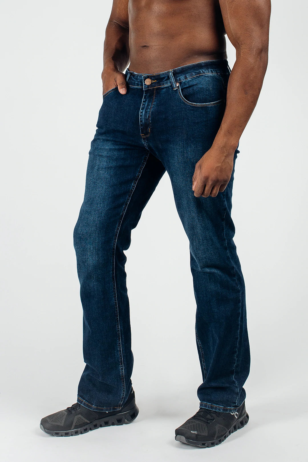 Boot Cut Athletic Fit  - Medium Wash - photo from back #color_medium-wash