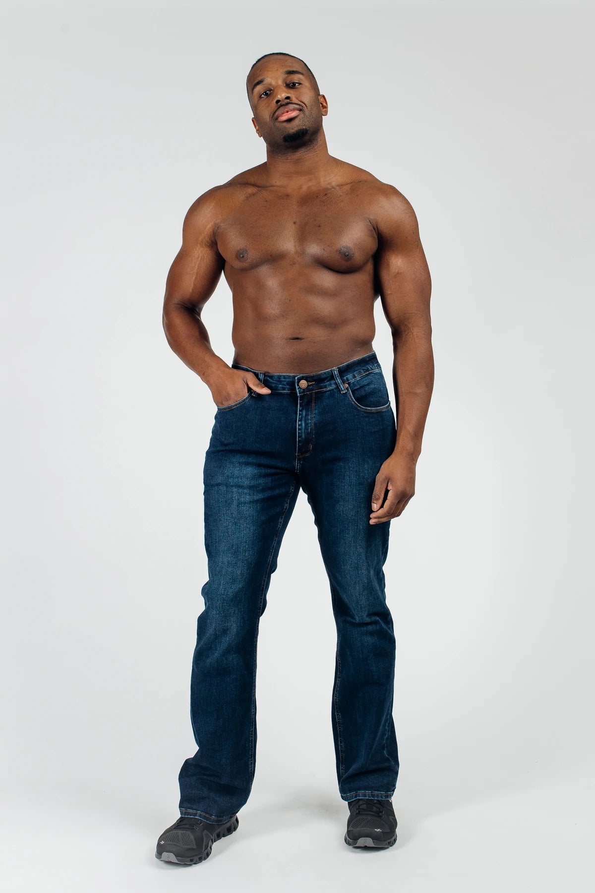Boot Cut Athletic Fit  - Medium Wash - photo from front #color_medium-wash