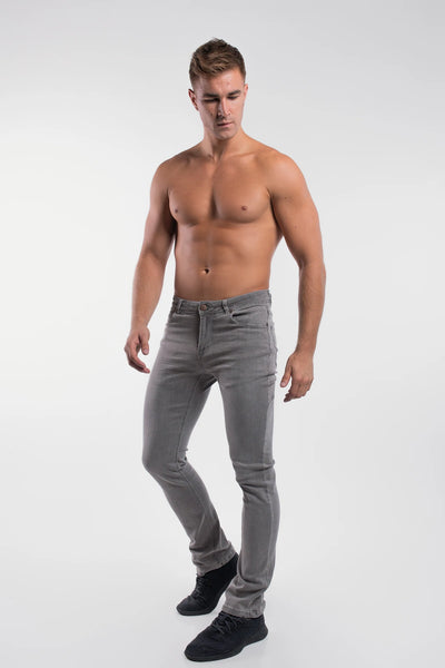 Boot Cut Athletic Fit  - Cement - photo from front second angle #color_cement