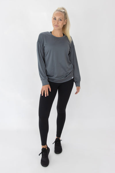 Barbell Calm Pullover-Gray - photo from front #color_gray