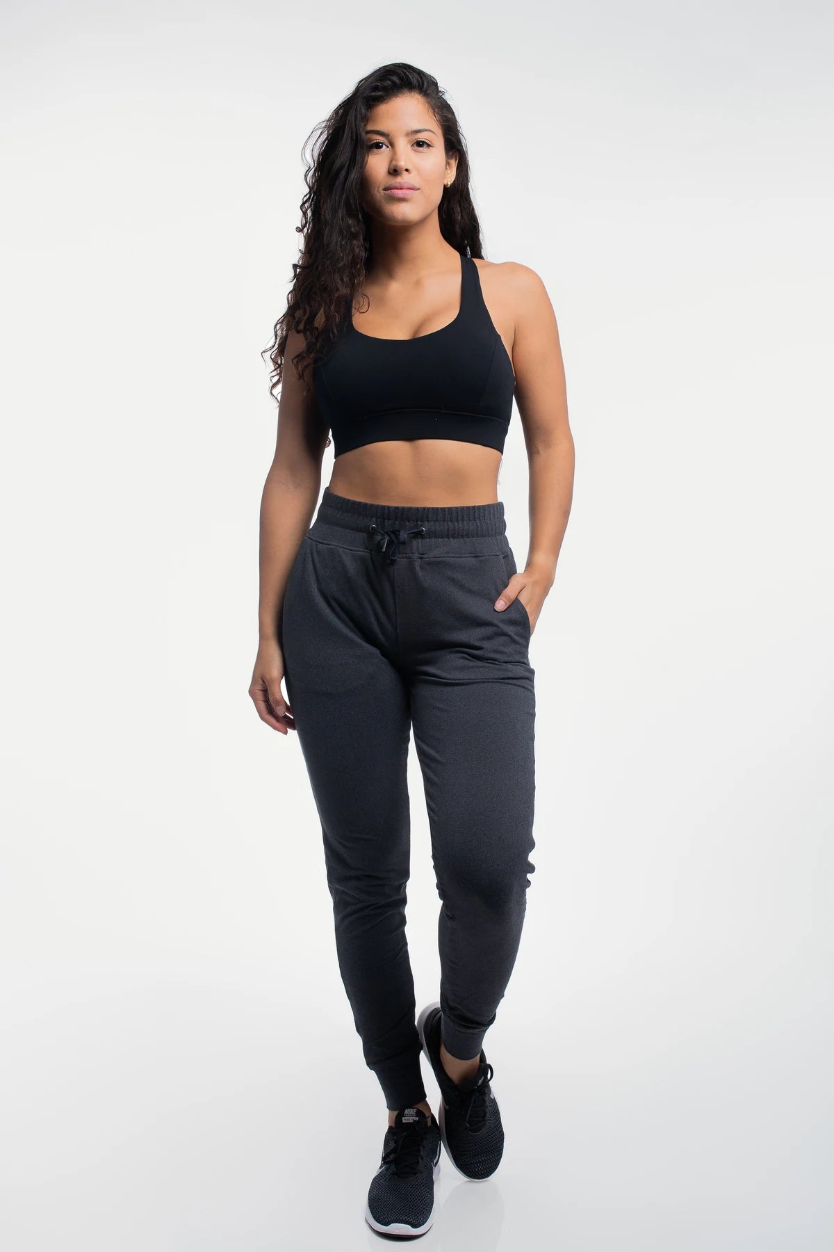 Barbell Contour Jogger - Charcoal - photo from front #color_charcoal