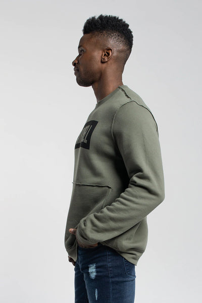 Crucial Pullover - Olive - photo from back #color_olive