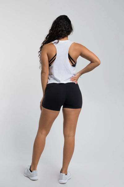 Barbell Essence Crop - White - photo from back #color_white