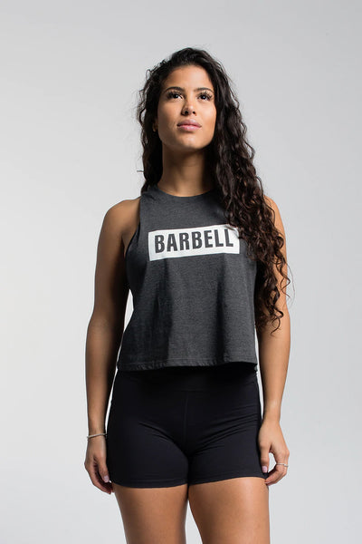 Barbell Essence Crop - Dark Gray - photo from front in focus #color_dark-gray