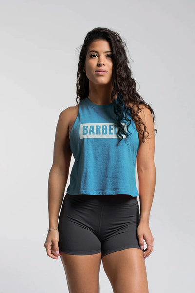 Barbell Essence Crop - Teal - photo from front in focus #color_teal