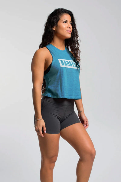 Barbell Essence Crop - Teal - photo from front #color_teal