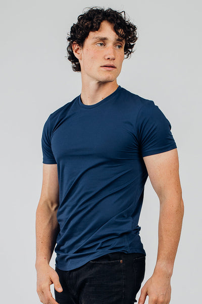 Fitted Drop Hem - Cobalt - photo from front in focus #color_cobalt