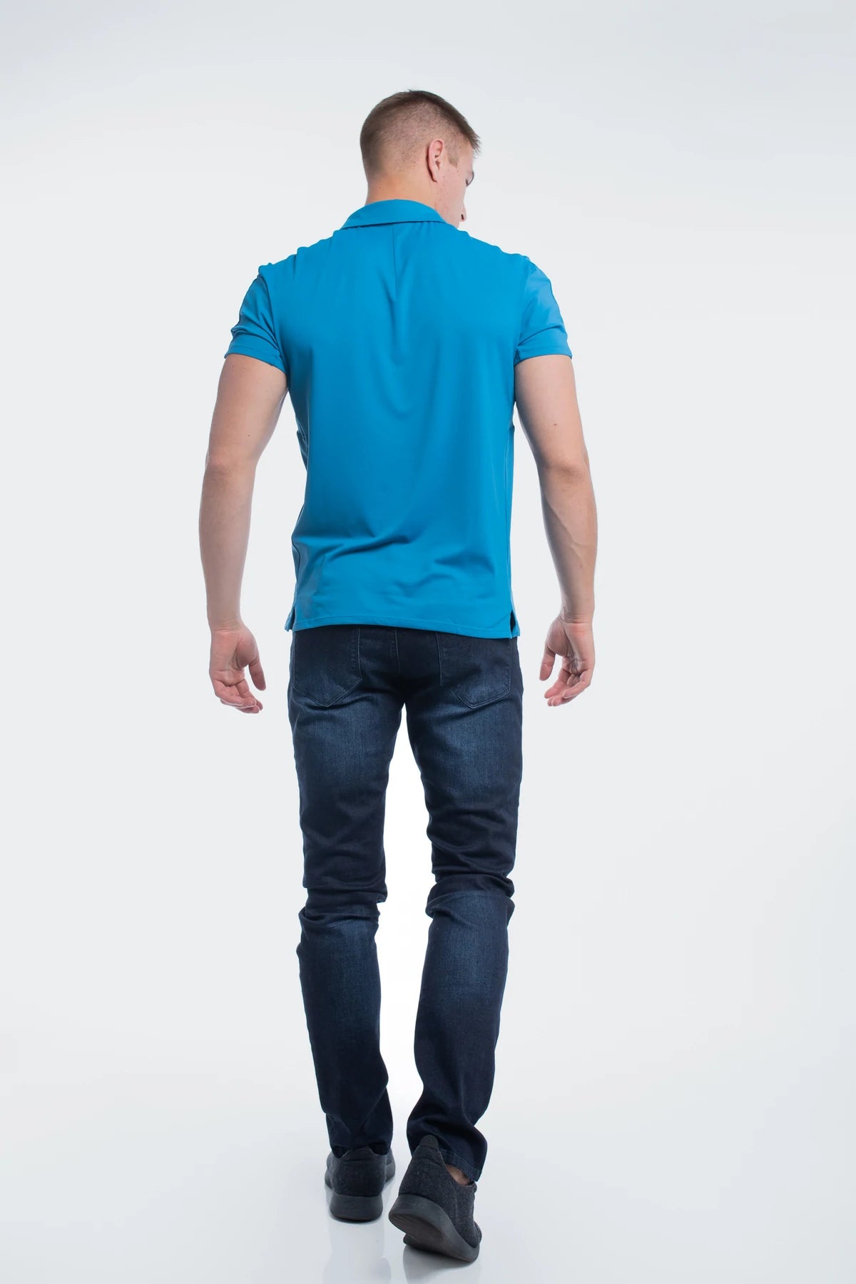 Havok Polo - Steel Blue - photo from back #color_steel-blue