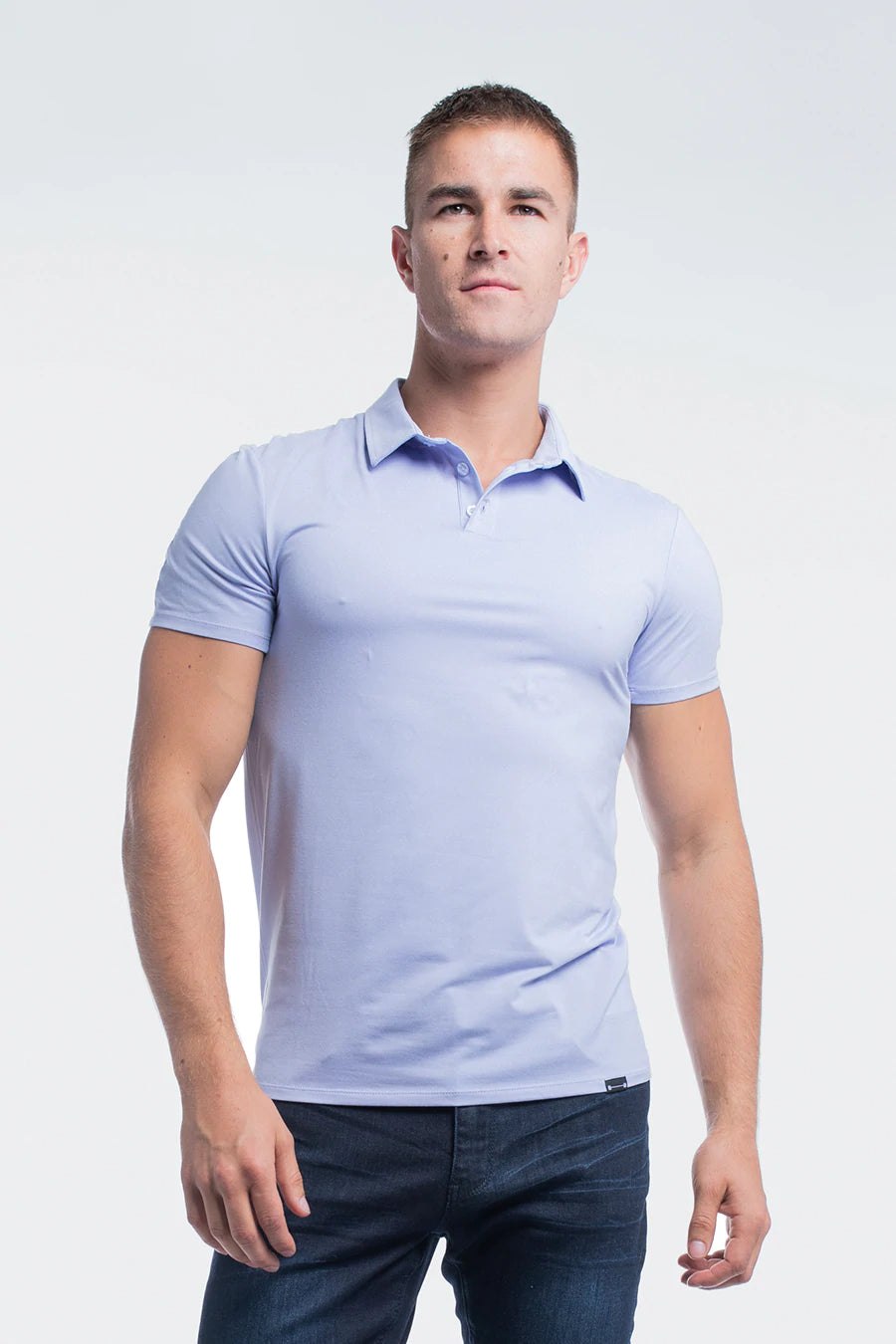 Havok Polo - Heather Purple - photo from front in focus #color_heather-purple
