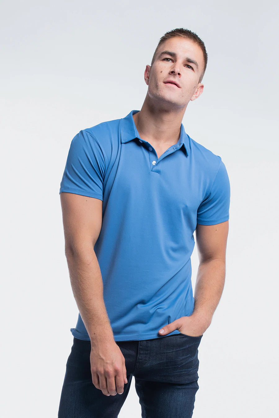 Havok Polo - Karlberry Blue - photo from front in focus #color_karlberry-blue